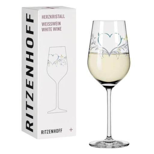 Crystal Heart White Wine Glass Weisswein